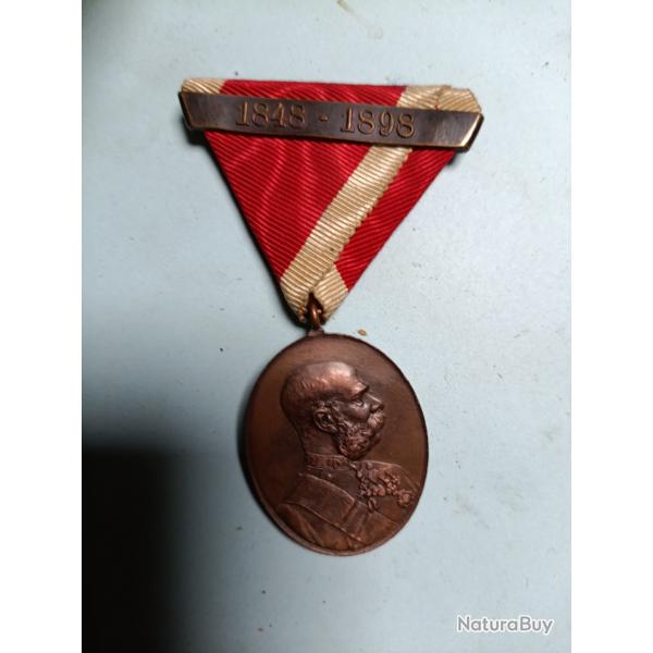 Mdaille Franois Joseph d Autriche. 1848- 1898