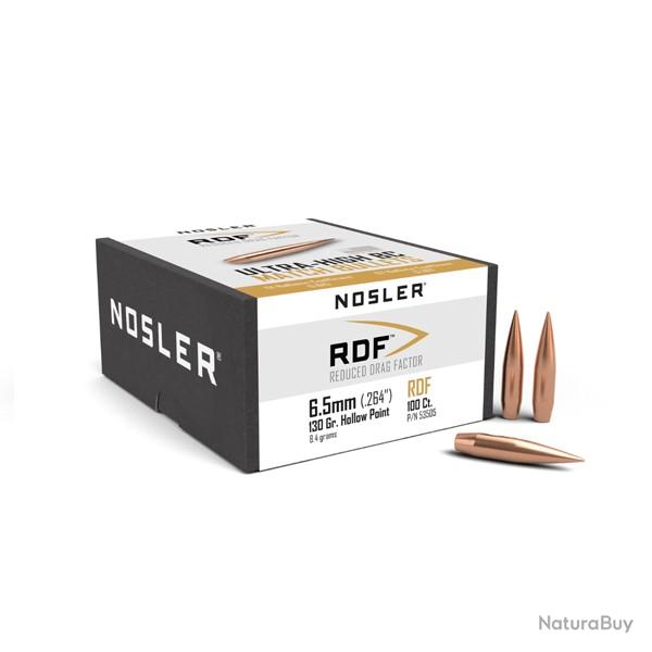 Nosler Ogives 6.5mm 130 gr RDF HPBT bte 100