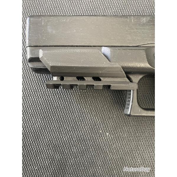 Adaptateur picatinny pour Glock17 Gen 5 (coloris au choix)