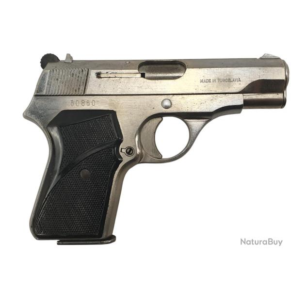 PISTOLET ZASTAVA M70 NICKEL CALIBRE 32ACP (7.65BROWNING) - CATEGORIE B ref.Z10