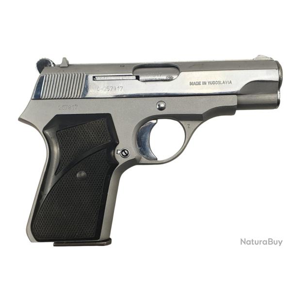 PISTOLET ZASTAVA M70 POLI BLANC CALIBRE 32ACP (7.65BROWNING) EXCELLENT ETAT - CATEGORIE B ref.X11