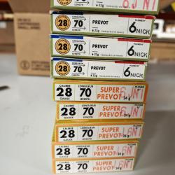 90 cartouches PREVOT calibre 28/70 nickelé