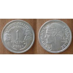 France 1 Franc 1959 Morlon Piece Aluminium De Francs