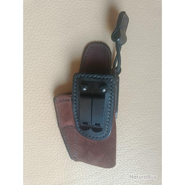 Holster EN cuir,  IWB "Inside", droitier pour GLOCK 17