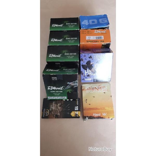 LOT de 9 Kilogrammes de cartouches cal12