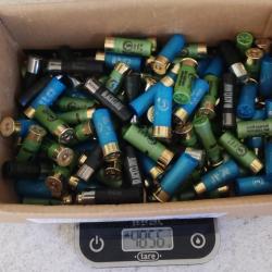 Lot de 4kg850 cartouches acier calibre 12