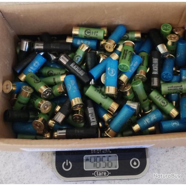 Lot de 4kg850 cartouches acier calibre 12
