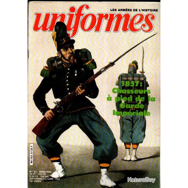 revue uniformes 97, chasseurs  pied de la garde impriale 1857, iena artefacts, dragon lgion cond