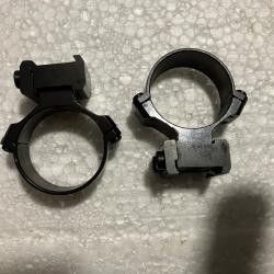 colliers tout acier 30mm pour Brno/CZ 527 ou rail de 16mm