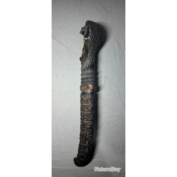 Couteau dcoratif gyptien Renno - Cobra et Pharaon avec fourreau