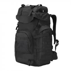 Sac à Dos Tactique Militaire Molle 60L Nylon Etanche Grande Capacité Randonnée Chasse plein air Noir