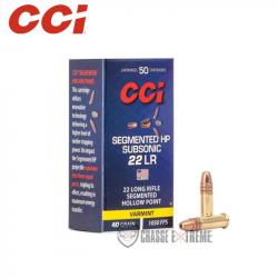 50 Munitions CCI Segmented Hp 40GR Cal 22lr Sub-Sonic