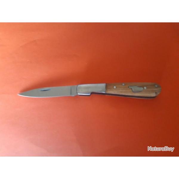 Trs Beau Couteau de poche Vendetta manche bois avec Carte Corse