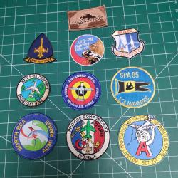LOT DE 10 PATCHS, ECUSSONS TISSU, AVIATION , AERONAVALE, FRANCE ,USA