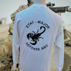 A collectionner ou à porter -Sweat manche longue E.Major Défense NBC 2° Dragons 4a.