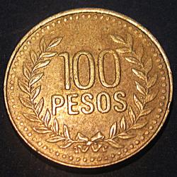 Colombie piece de 100 pesos de 2008 commemorative ttb