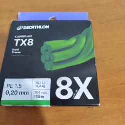 Tresse TX8 caperlan 0,20mm 150m Chartreuse