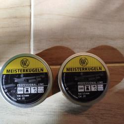 plombs rws meisterkugeln 5.5 mm    2*500 plombs