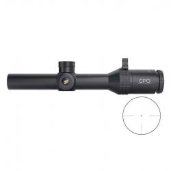 Lunette GPO Spectra 6X 1-6x24i réticule G3 fibre de verre IL SFP (MRAD)