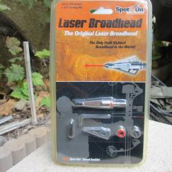 Pointe de chasse a 3 lames  laser rouge (G)