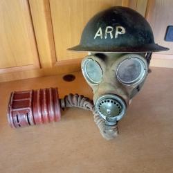 Casque et masque gaz ww2 anglais