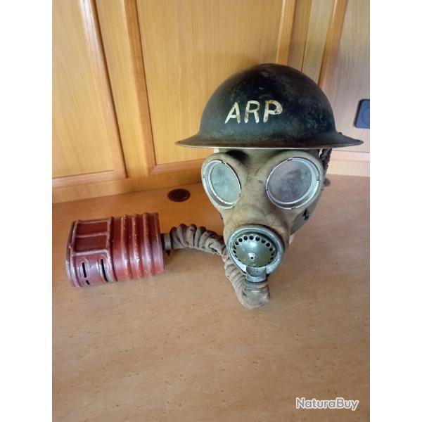Casque et masque gaz ww2 anglais