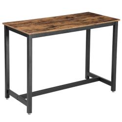 Table haute de bar vintage table polyvalente avec armature en fer pour boissons cocktails bar brass