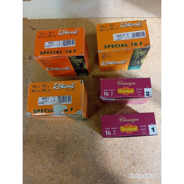 Lot de 95 cartouches neuves numro 1,2,6,7