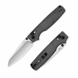 Couteau Kizer Original 2 Lame Acier Sandvik 14C28N Manche Micarta Noir Clutch Lock KIV36052SA1
