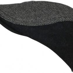 Béret Casquette Noire en Laine Mode Anglaise Tweed Vintage Réglable Morytz Taille unique Noir