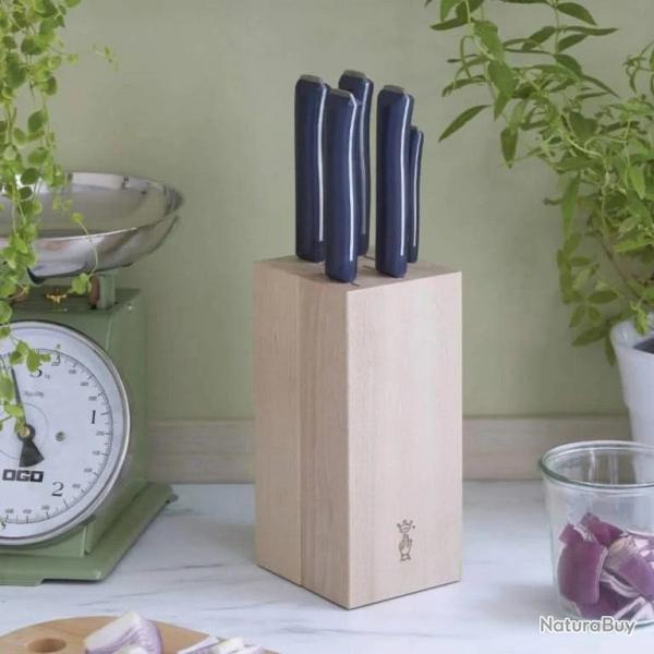 Bloc Couteaux Opinel Intempora (5 pices) - Bois de Htre & Lames Inox Sandvik