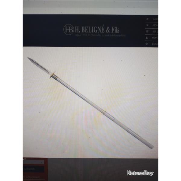 Epieu de chasse dmontable lame 26cm muela avec etui