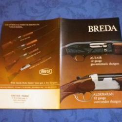 Dépliant en français ou anglais  BREDA fusil ALTAIR et ALDEBARAN cal.12