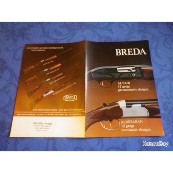 Dpliant en franais ou anglais  BREDA fusil ALTAIR et ALDEBARAN cal.12