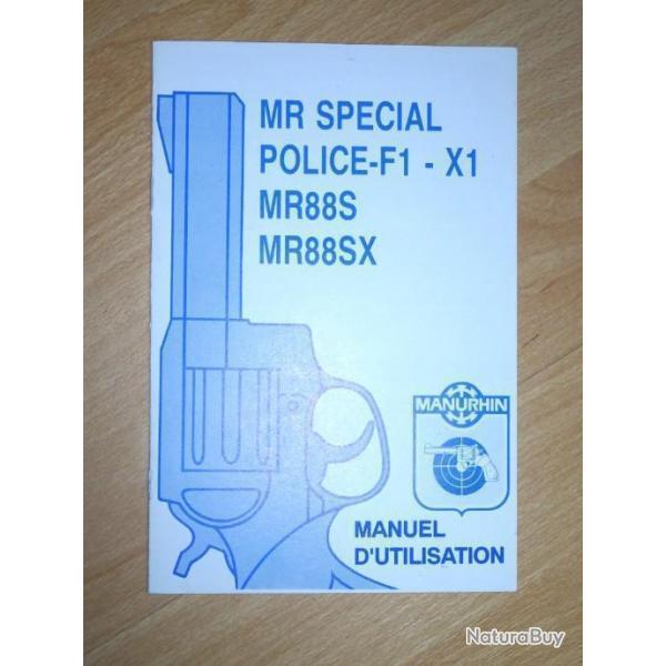 notice MANURHIN MR SPECIAL POLICE F1 X1 MR88S MR88 SX (envoi par mail) - VENDU PAR JEPERCUTE (m2551)