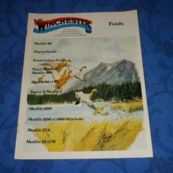 Catalogue ancien de fusils  WINCHESTER 12 pages + dépliant cartouches Winchester