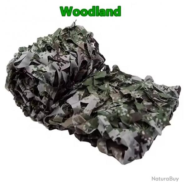 Filet de camouflage Woodland (3 mètres x 3 mètres) (4)