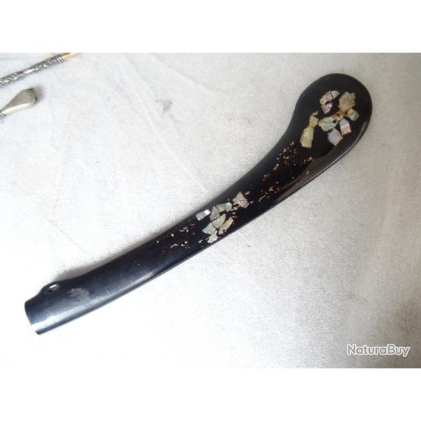 J282) lot magnifique fourreau saya pour naginata ou tanto = 43,5 centimtres
