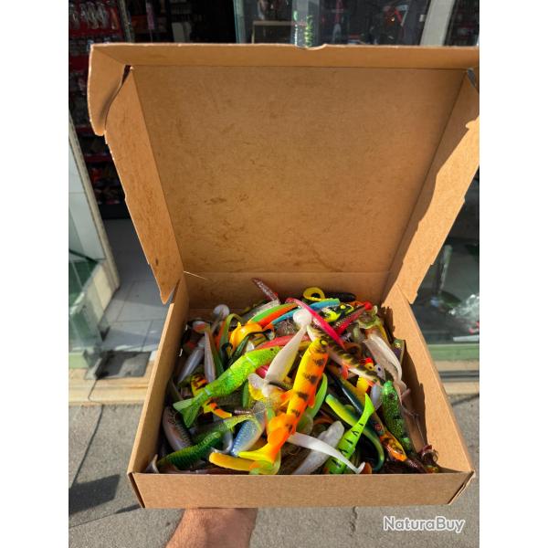 BOX SURPRISE DE LEURRES SOUPLES PRIX COUTANT AU KILO!!!