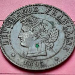 PIECE DE MONNAIE FRANCE 1 CENTIME CERES 1895  PARIS