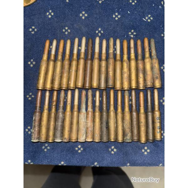 lot de 33 balles d'origine calibre 6.5 CARCANO