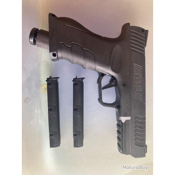 pistolet de défense Gunsmith GS50 CO2 cal. 50 14 joules, tres bonne etat tres peu servis