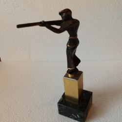 Statue balltrap trophée retro 1980