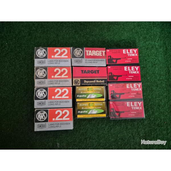 Lot de diverses balles de 22 LR