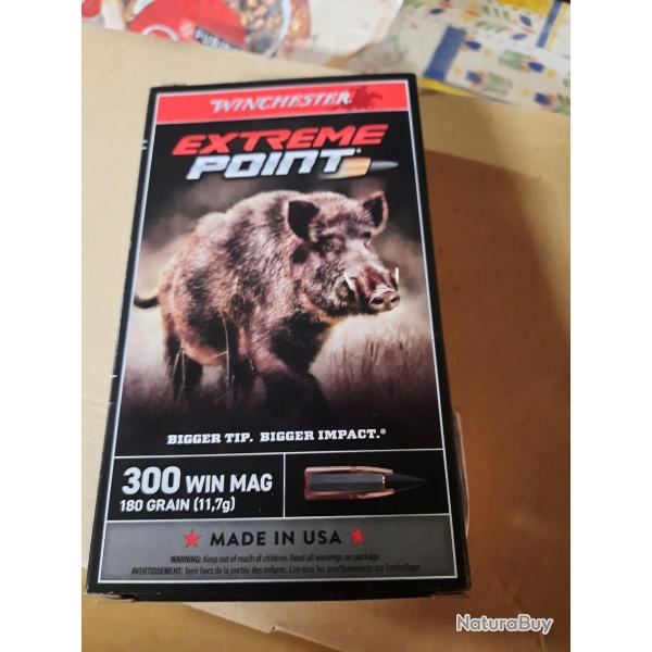 WINCHESTER extreme point cal 300wm 180grains 11.7gr