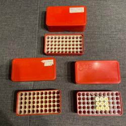 Lot de 3 boites de rangement pour munitions 357mag et 38sp