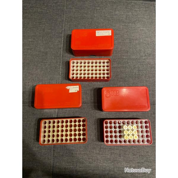 Lot de 3 boites de rangement pour munitions 357mag et 38sp