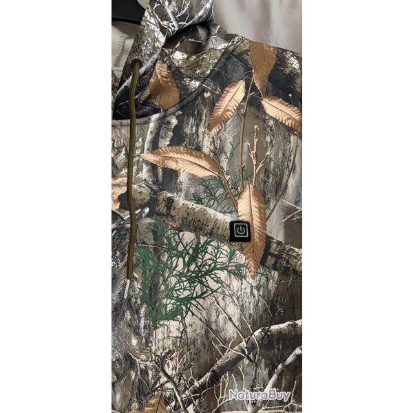 Sweat-shirt chauffant camouflage