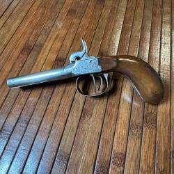 TRÈS BEAU PISTOLET A PERCUSSION ELG JUXTAPOSÉS DE DEFENSE CIRCA 1840