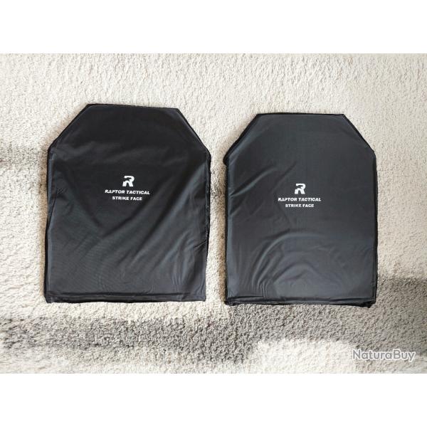 Paire de plaques balistiques souples UHMWPE NIJ IIIA 11" x 14" - Raptor Tactical
